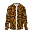 thumbnail image 1 of Saiise Colorful Pineapple Pattern Sun Protection Hoodie for Men and Women, Lightweight Quick-Dry Windproof with Hood and Zip-Medium, 1 of 7