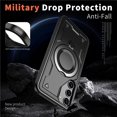 thumbnail image 3 of [PST] Samsung Galaxy A15 Ring Case, Shockproof Magsafe Compatible Kickstand Back Cover with Ring Stand, 3 of 5