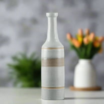 Caelis Banded Bottle Ceramic Vases