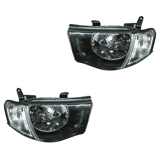 PAR FAROS color blanco tipo de funcionamiento eléctrico - Compatible con Mitsubishi L200 2008 - 2013 GEN Genérica .