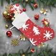 thumbnail image 6 of GZHJMY Christmas Stocking, Personalized Christmas Snowflake Large Candy Stocking Hanging Gift, Xmas Stockings Decoration 1 PCS for Family Holiday Party Ornaments Decor Fireplace, 6 of 7