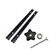 thumbnail image 1 of Kit de guía de inglete de aluminio para fresadoras con perilla de arandela de perno y ranura para fijación Negro, 1 of 9