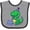 Heather and Black, variant on Inktastic T-rex 1st Birthday Boys or Girls Baby Bib