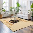 thumbnail image 3 of 3'x5' Area Rugs, Orange Halloween Indoor Outdoor Area Rug for Living Room Bedroom, Pumpkins Spooky Spiders Candy Polka Dot Washable Bathroom Rugs Kitchen Floor Carpet Mats Home Decor Aesthetic, 3 of 8