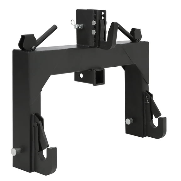 Telyswee 3 Point Quick Hitch Category 1, 3000 LBS Lifting Capacity Tractor Quick Hitch, 27.5" Between Lower Arms, 14.5" ~17.5" Level Adjustment, Quick Hitch Adapter to Category 1 and 2 Tractors
