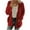 Red, variant on YANHAIGONG Fuzzy Sherpa Cardigan Women Plus Size Super Soft Comfy Plush Reversible Casual Winter Blanket Jackets with Pocket