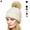 White, variant on PULLIMORE Womens & Child Winter Warm Knitted Hats Thick Slouchy Beanie Cap with Pompom for Ski Snowball Fighting (Black, Adult)
