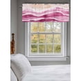 thumbnail image 5 of Curtain Valance for Windows,Summer Beach Gradient Water Ripple Kitchen Valances Rod Pocket Short Curtains,Rose Red Abstract Geometric Window Treatment Panel for Bedroom Bathroom 54"x18", 5 of 7