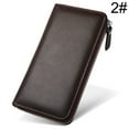 thumbnail image 2 of Long Zipper Wallet Fashion Genuine Leather Credit Card Wallet Billfold for Men, 2 of 10