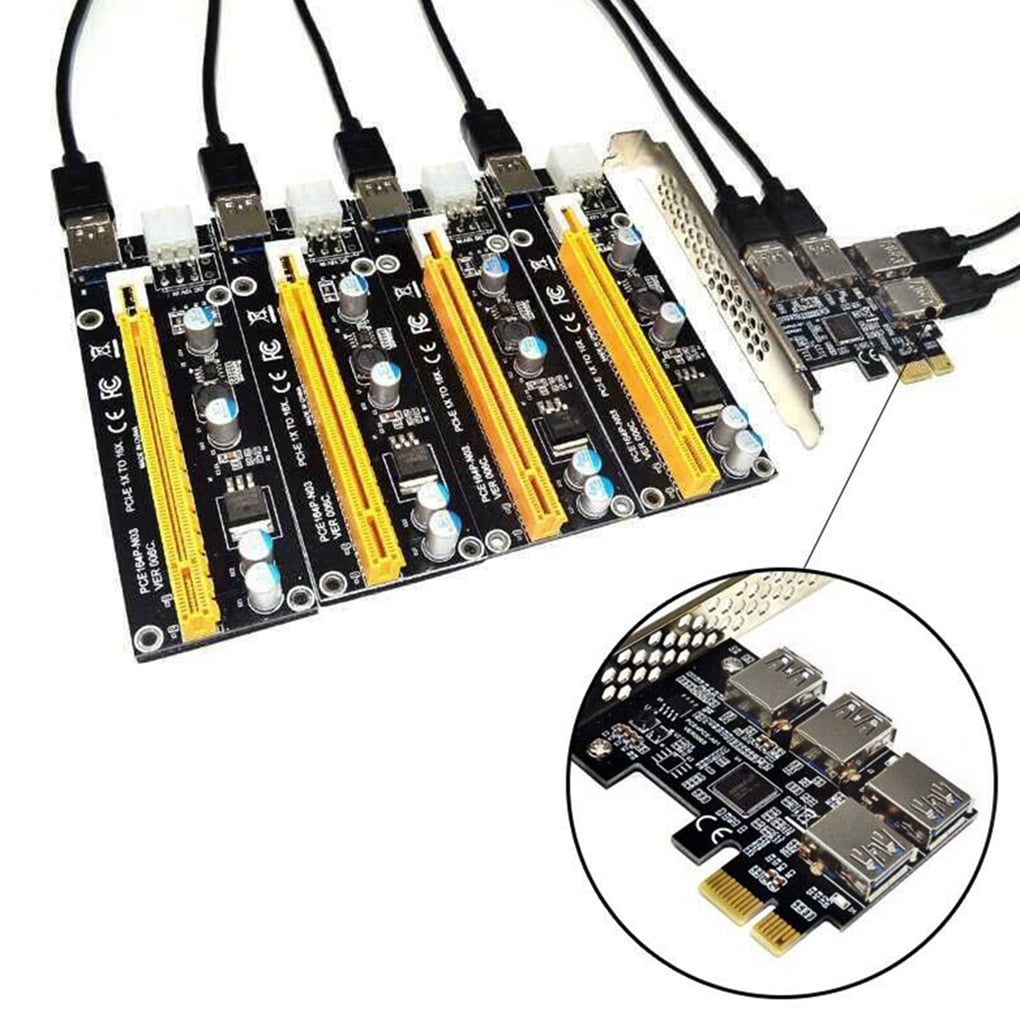 US$ 11.67 - WBTUO Riser Card PCI-E USB 3.0 PCIe Port Multiplier Card PCI  express PCIe 1 to 4 PCI-E to PCI-E for BTC Miner - m.