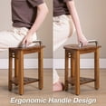 thumbnail image 5 of Utopia Alley 19'' Teak Shower Bench with Handle, Corner Shower Stool for Shaving Legs, Shower Bench Stool for Inside Shower, Waterproof Teak Wood Shower Seat for Bathroom, Indoor or Outdoor Use, 5 of 12