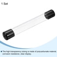 thumbnail image 3 of Tubo rígido transparente redondo de plástico con tapas de policarbonato, tubería de agua, negro, transparente 1.02"x1.1", 3 of 7