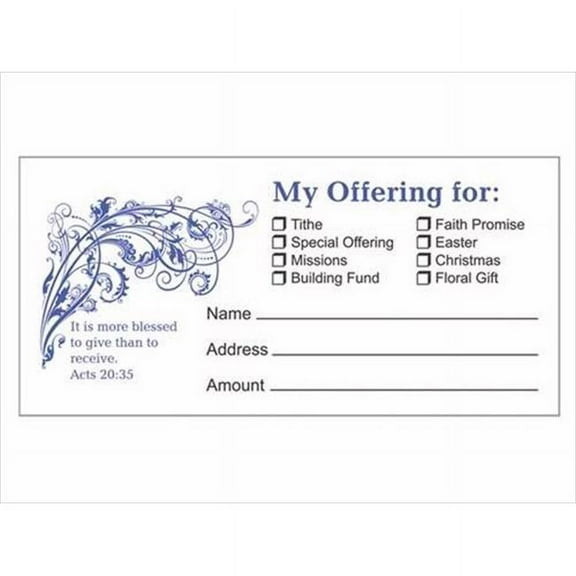 Swanson Christian Supply Offering Env Blessed To Give Acts 20 35