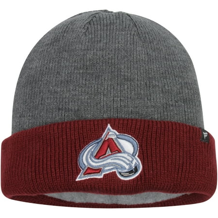 - Colorado Avalanche Heavyweight Cuffed Knit Hat - Charcoal/Burgundy - OSFA