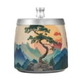 thumbnail image 7 of Yayeee Ashtray with Lid for Cigarette Smokeless Stainless Steel Home Ash Holder, Pine Tree at Dawn, 7 of 7