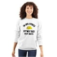 thumbnail image 3 of Im into Fitness Taco In My Mouth Gym Unisex Plus Fleece Graphic Sweatshirt Brisco Brands 5X, 3 of 5