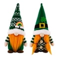 thumbnail image 1 of Conjunto de 2, sombrero verde con trébol, adorno colgante de trébol de la suerte del Festival irlandés para ancianos sin rostro, decoraciones de día, 1 of 5