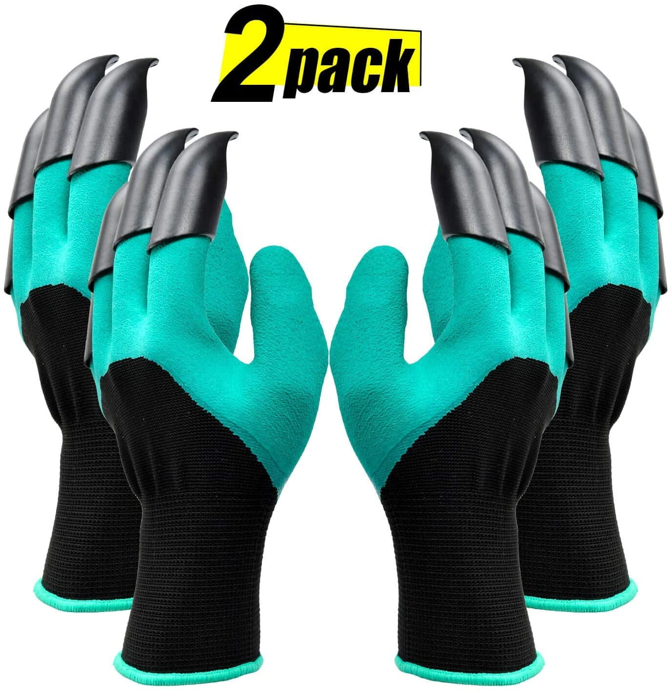 Garden Gloves with Fingertips Claws for Digging 2 Pairs for Women