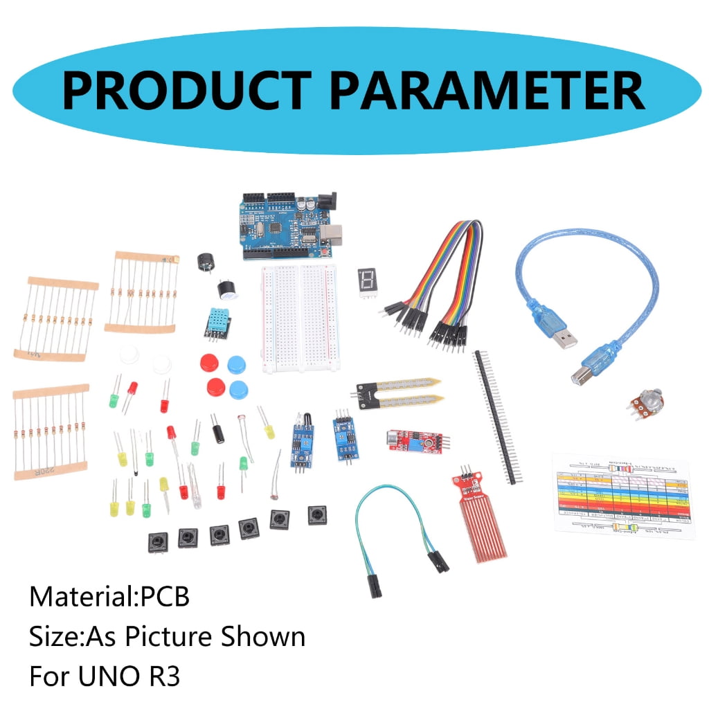 Handy-Portable Resistor for Starter Led Potentiometer Tact-Switch Pin Header Breadboard + Retail Box