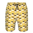 thumbnail image 3 of Pofeuu Cute Duck With Black Glasses Prin Men's Swim Trunks Quick Dry Bathing Suit Swimming Board Shorts Mesh Lining Beach Swimwear-Large, 3 of 6