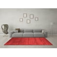 thumbnail image 3 of Ahgly Company Indoor Round Abstract Red Contemporary Area Rugs, 3' Round, 3 of 4