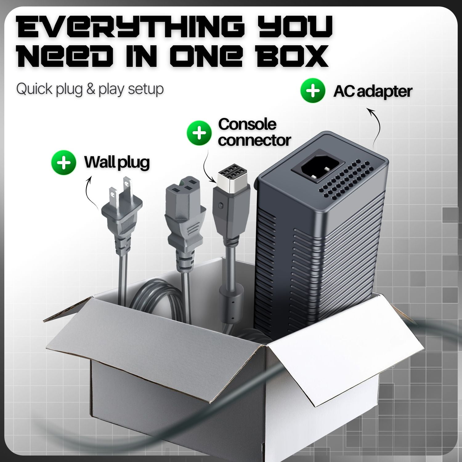 Alimentation Secteur Pour Console Microsoft Xbox 360 S - Chargeur Générique Neuf