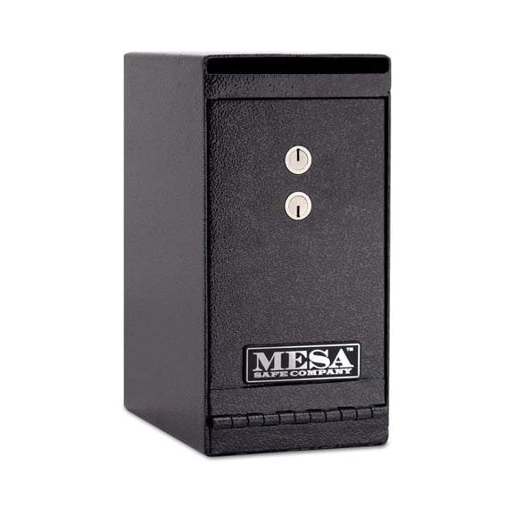 Mesa Safe Company Model MUC1K Undercounter Depository Safe with Dual Key Lock, Dark Gray CA3