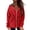 Red, variant on Cekizud Womens Hoodies Casual Sporty Fashion Hooded Full Zip Long Sleeve Sweatshirt Jacket, Sizes S-2XL