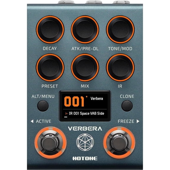 Hotone Verbera NC-200 Convolution Reverb Effects Processor power supply included