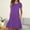 Purple, variant on FDGIU Women's Long Sleeve Nightgown - Soft Lightweight Crewneck Sleep Shirt Casual Going Out Nightwear