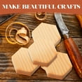 thumbnail image 5 of PAMINGONO 4Pcs Unfinished Wood Slices for Diy Hexagon Wall Decor Drawing Board Home Decoration, 5 of 8
