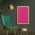 thumbnail image 2 of Abstract Surreal Wall Art with Frame, Thai Traditional Ornamental Flower Leaf on Geometric Boho Diamond Classic, Printed Fabric Poster for Bathroom Living Room, 23" x 35", Hot Pink, by Ambesonne, 2 of 2