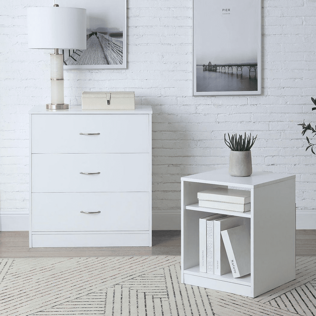 Mainstays Commode à 3 Tirois Blanc