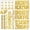 13 pieces of gold, variant on PMHZI Colorful Letter Stickers 1232 Pcs Vinyl Laser Alphabet Letters for Crafts Water Bottle Poster Board DIY Gift