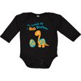 thumbnail image 3 of Inktastic I'm Gonna Be a Big Brother Dino Boys Long Sleeve Baby Bodysuit, 3 of 5