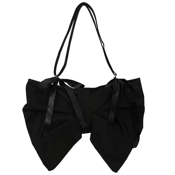 Super Cool Bow Crossbody Bag Nylon Solid Shoulder Bag Personality Crossbody Bag Fashion Aesthetic Handbags for Women