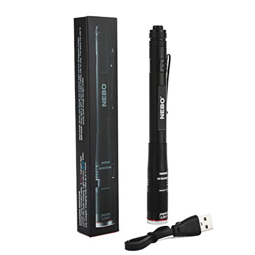 Rechargeable Pen Light Flashlight 360-Lumens: NEBO Inspector Rechargeable  Flashlights features FLEX Power, meaning it can be operated by the included  rechargeable battery or by 2x AAA batteries 
