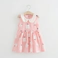 thumbnail image 7 of KYAIGUO Kids Toddler Girls Summer Vest Dresses Baby Floral Sleeveless Cotton Dress Lapel Dress Casual Mid-Length Tank Dresses Skirt,Sizes 1-6T, 7 of 7