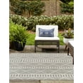 thumbnail image 3 of Unique Loom Outdoor Trellis Collection Area Rug - Dalyan (6'  Square Gray/Ivory), 3 of 7