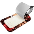 thumbnail image 2 of Square 2Pack PU Leather Rose and Leopard Cruise Luggage Tag with Privacy Cover and Name ID Tag for Travel Handbags Backpacks Luggage Tags, 2 of 6