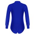 thumbnail image 4 of Jowowha Men's Shiny Rhinestones Latin Tango Dance Shirt Leotard Ballroom Modern Dancewear Blue S, 4 of 7