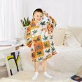 thumbnail image 6 of FORMRS Wearable Blanket Hoodie with Sleeves for Kids Cozy Flannel Sweatshirt, Cartoon Plants, 6 of 7