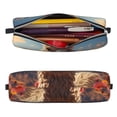 thumbnail image 2 of Haiem Fluffy Alpaca Mountain Meadow Print Leather Pencil Case Art Supplies Case Zipper Pencil Pouch Stationery Storage Pencil Bag, 2 of 7