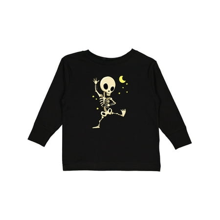 

Inktastic Cute Dancing Skeleton Gift Toddler Boy or Toddler Girl Long Sleeve T-Shirt