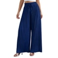 thumbnail image 2 of Utoimkio Pleated Wide Leg Palazzo Pants for Women Ruffled Paperbag Waist Drawstring Tie High Waist Flowy Casual Vacation Trousers with Side Hand Pockets, 2 of 6