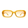 thumbnail image 2 of Whimsical Pop Color Oval Rectangle Mod Sunglasses All Orange, 2 of 4