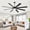Black, variant on PHORUS 72" Modern Ceiling Fan with LED Light, Quiet Reversible Motor, 6-Speed Remote Control, Adjustable Height, Black – Indoor & Covered Patio