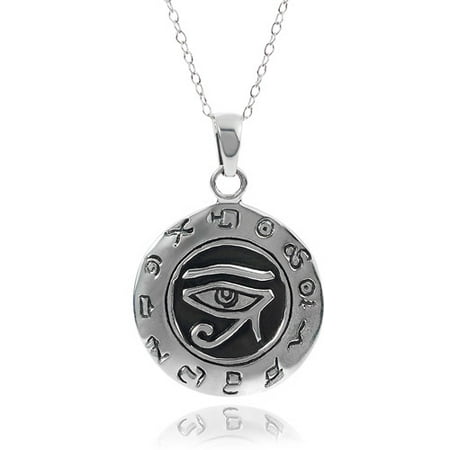 Brinley Co. Women's Sterling Silver Eye of Hours Pendant Necklace