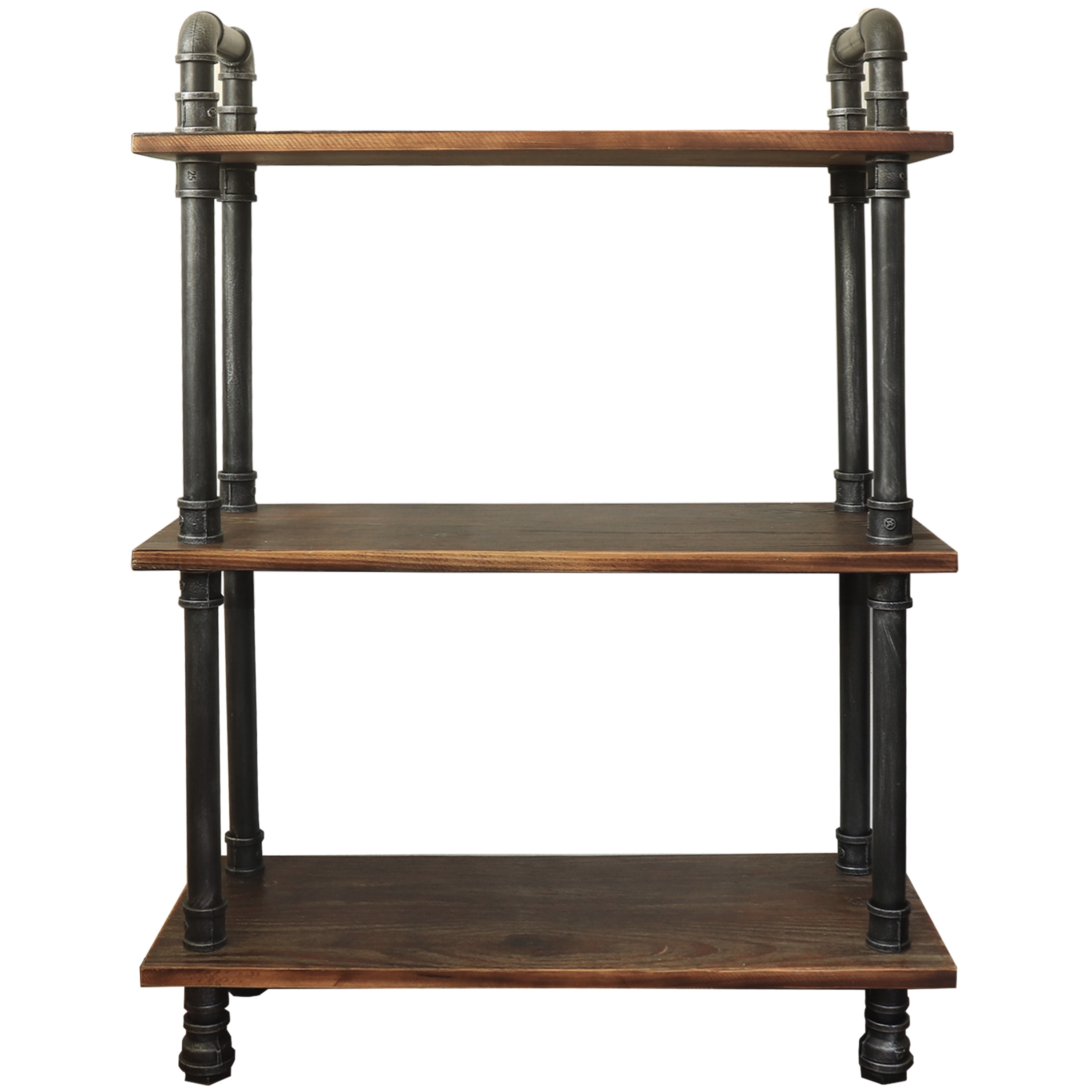 Barnyard Designs 3Tier Bookcase Solid Pine Wood Shelves Rustic