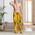 thumbnail image 2 of Fotbe Ripe Yellow Lemon Pantalones de Pijama para Hombre, Pantalones de Dormir, Pantalones de Casa con Cintura Ajustable y Bolsillos-Small, 2 of 6